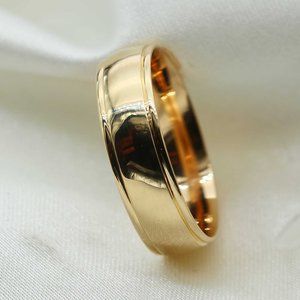 10 K Gold wedding Band 6mm , white gold, yellow gold, rose gold